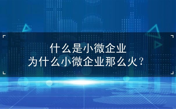 什么是小微企业 为什么小微企业那么火? 什么是小微企业 为什么小微企业那么火?