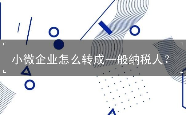 小微企业怎么转成一般纳税人 小微企业怎么转成一般纳税人