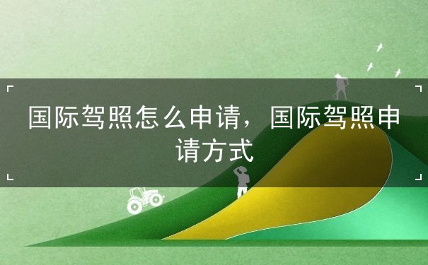 国际驾照怎么申请,国际驾照申请方式 国际驾照怎么申请,国际驾照申请方式