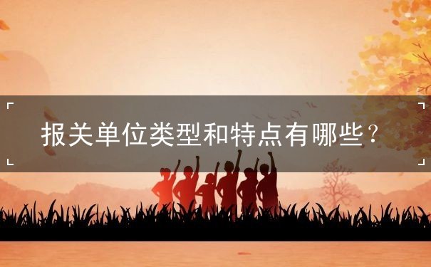 报关单位类型和特点 报关单位类型和特点