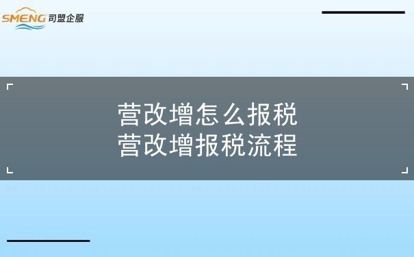 营改增怎么报税