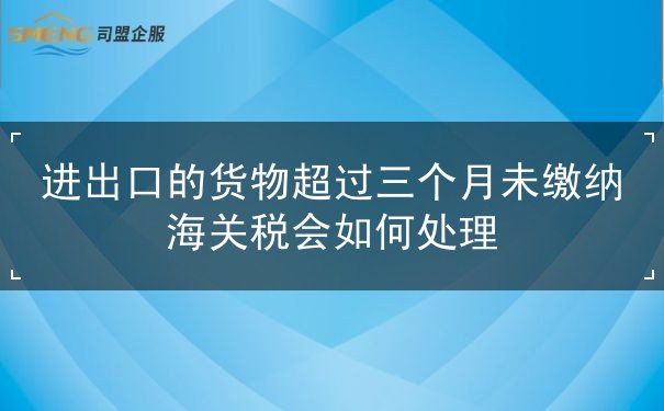 进出口的货物超过三个月未缴纳海关税会如何处理 进出口的货物超过三个月未缴纳海关税会如何处理