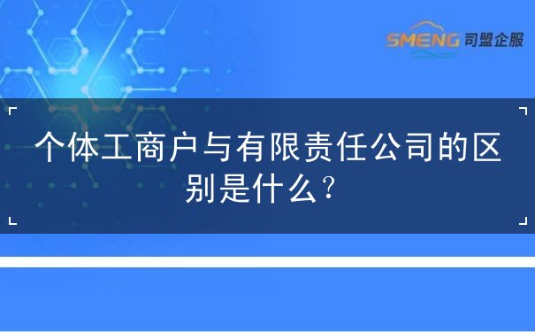 个体工商户与有限责任公司的区别 个体工商户与有限责任公司的区别