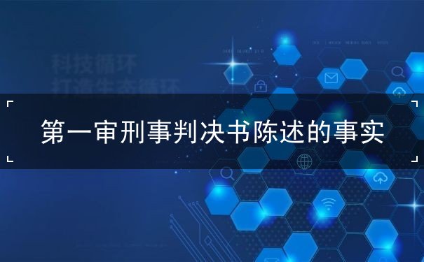 第一审刑事判决书陈述的事实 第一审刑事判决书陈述的事实