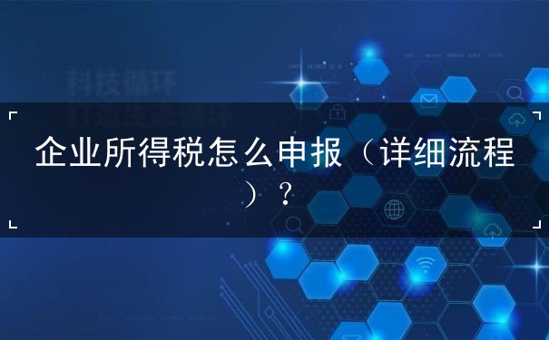 企业所得税怎么申报 企业所得税怎么申报