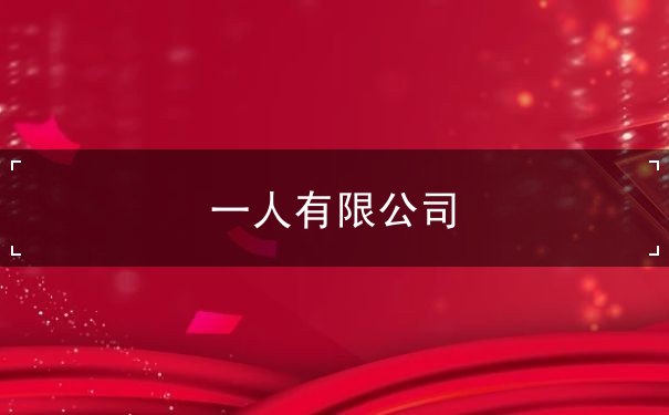 一人有限公司注册 一人有限公司注册