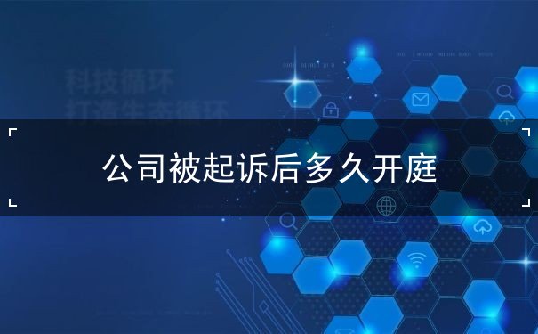 公司被起诉后多久开庭