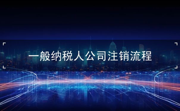 一般纳税人公司注销流程