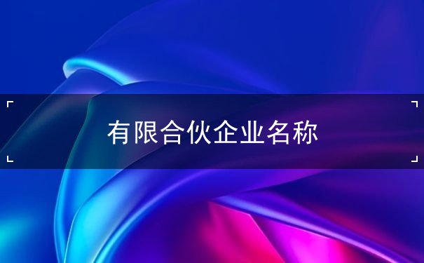 有限合伙企业 有限合伙企业