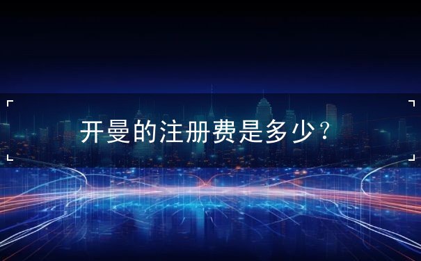 开曼的注册费是多少？
