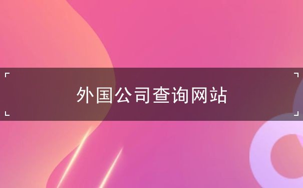 外国公司查询网站