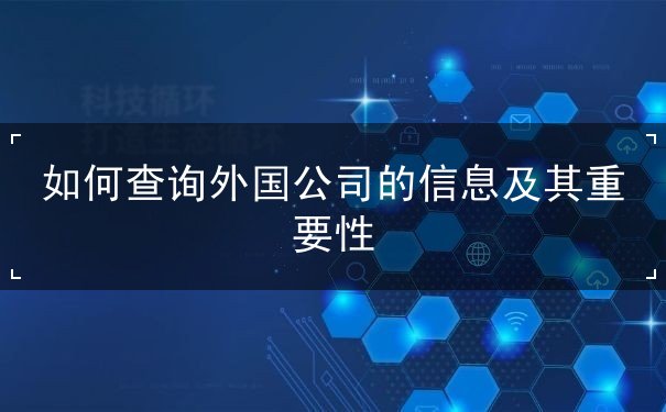 如何查询外国公司的信息及其重要性 如何查询外国公司的信息及其重要性