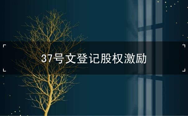 37号文登记股权激励