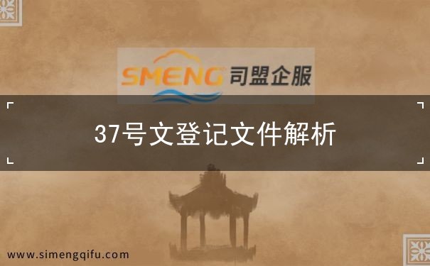 37号文登记文件解析