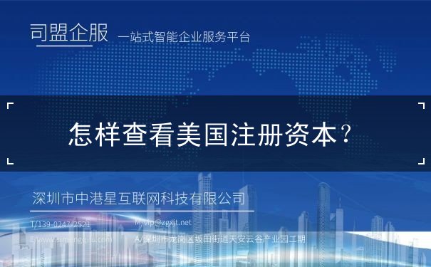 怎样查看美国注册资本 怎样查看美国注册资本