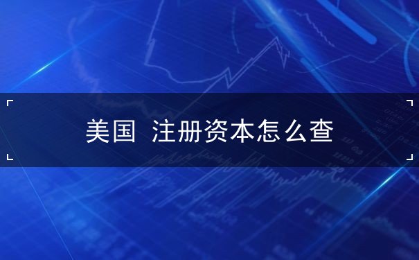 美国 注册资本怎么查 美国 注册资本怎么查