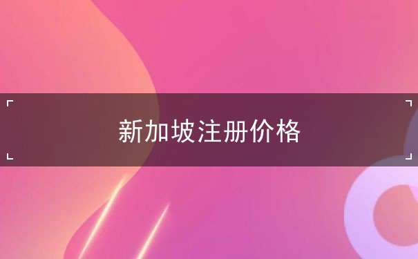 新加坡注册价格