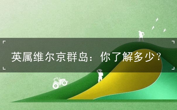 英属维尔京群岛：你了解多少？