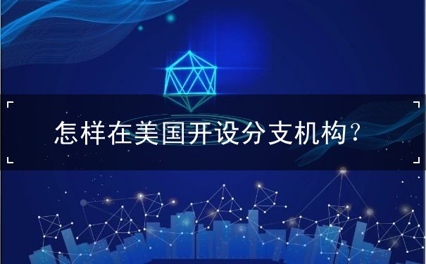 怎样在美国开设分支机构 怎样在美国开设分支机构