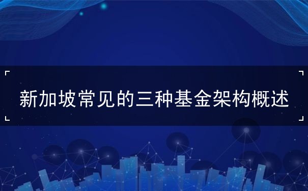 新加坡常见的三种基金架构概述
