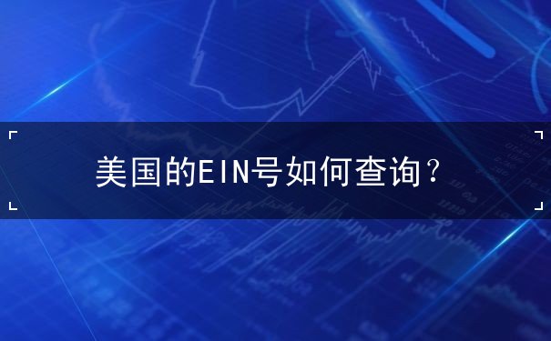 美国的EIN号如何查询？