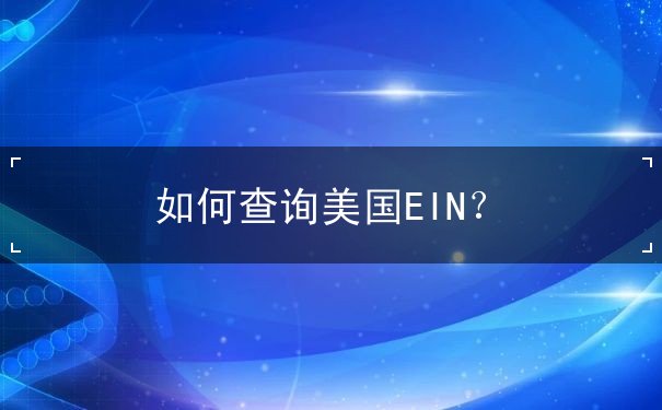 如何查询美国EIN？