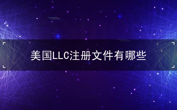 美国LLC注册文件有哪些 美国LLC注册文件有哪些