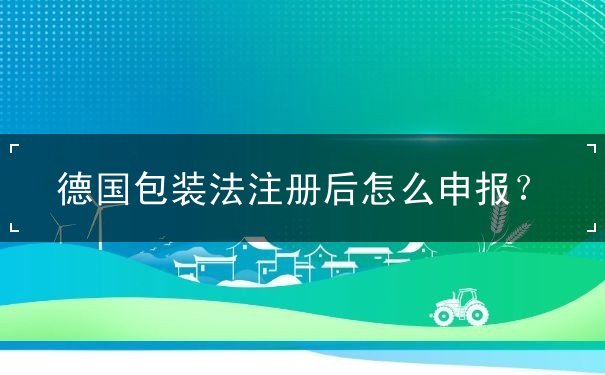 德国包装法注册后怎么申报