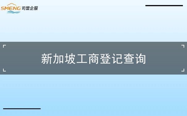 新加坡工商登记查询