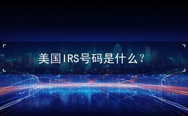 美国IRS号码是什么? 美国IRS号码是什么?