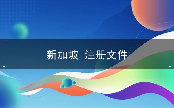 新加坡 注册文件