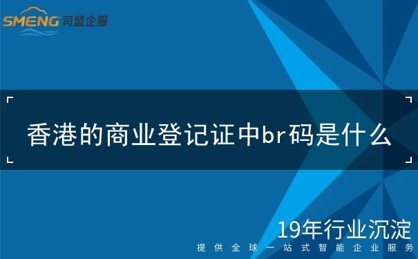 香港的商业登记证中br码是什么 香港的商业登记证中br码是什么