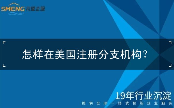 怎样在美国注册分支机构 怎样在美国注册分支机构