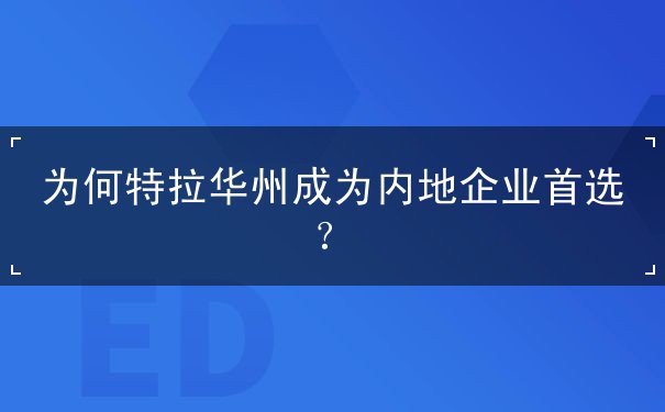 为何特拉华州成为内地企业首选？