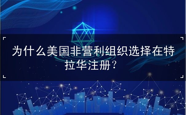 美国非营利组织为何选择特拉华注册 美国非营利组织为何选择特拉华注册