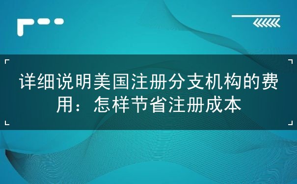 详细说明美国注册分支机构的费用 详细说明美国注册分支机构的费用