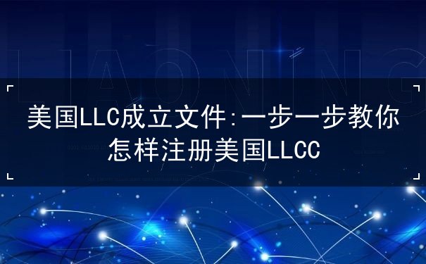 美国LLC成立文件