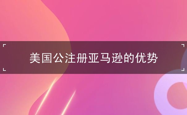 美国公注册亚马逊的优势