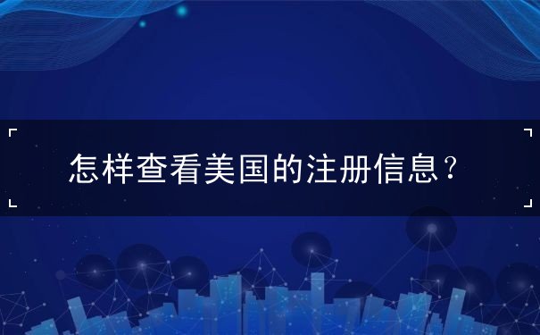 怎样查看美国的注册信息