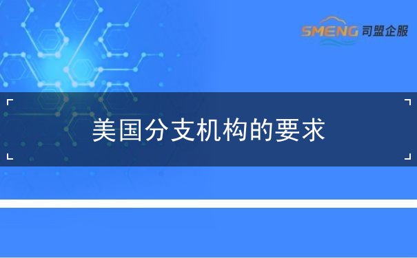 美国分支机构的要求