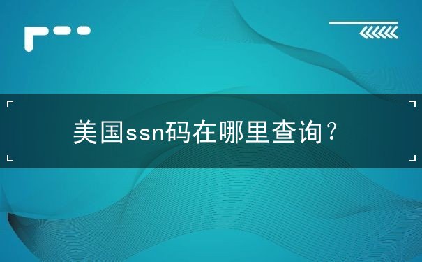 美国ssn码在哪里查询 美国ssn码在哪里查询