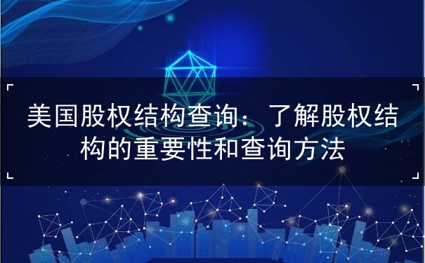 美国股权结构查询 美国股权结构查询