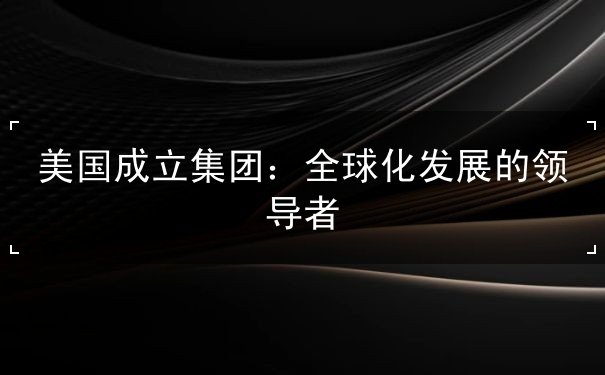 美国成立集团 美国成立集团