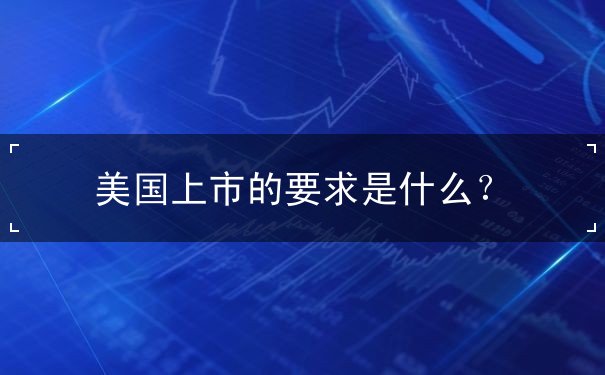 美国上市的要求是什么