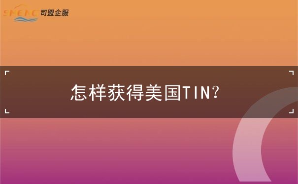 怎样获得美国TIN 怎样获得美国TIN