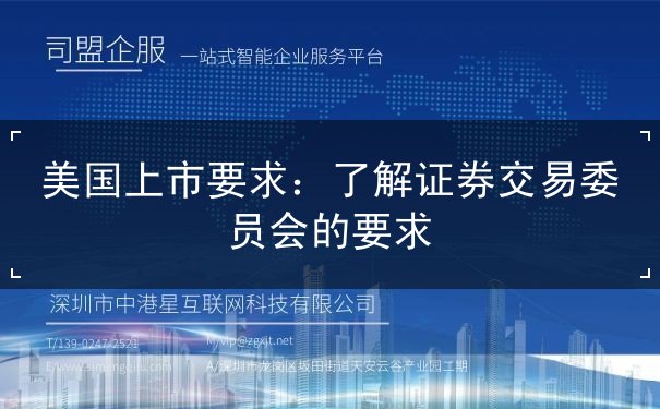 美国上市要求