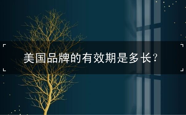 美国品牌的有效期是多长