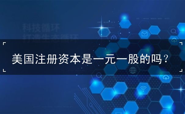 美国注册资本是一元一股的吗? 美国注册资本是一元一股的吗?