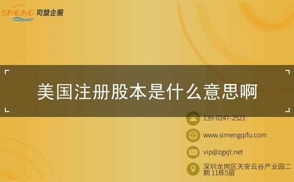 美国注册股本是什么意思啊 美国注册股本是什么意思啊