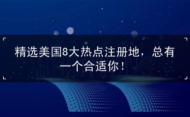 精选美国8大热点注册地,总有一个合适你! 精选美国8大热点注册地,总有一个合适你!